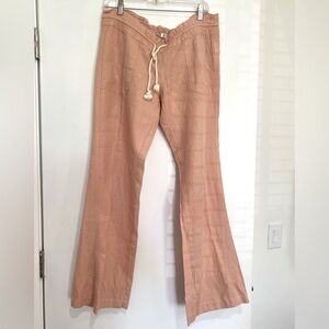 Roxy pink Wide-Leg Pants with Drawstring